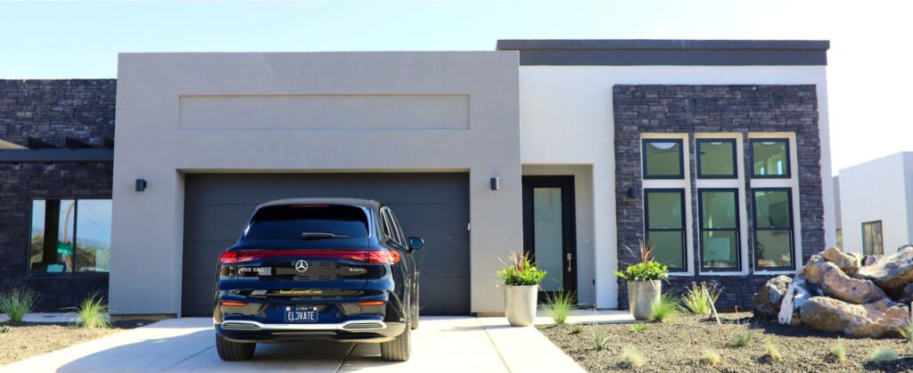 Exterior image of the model private home at Snow Canyon.