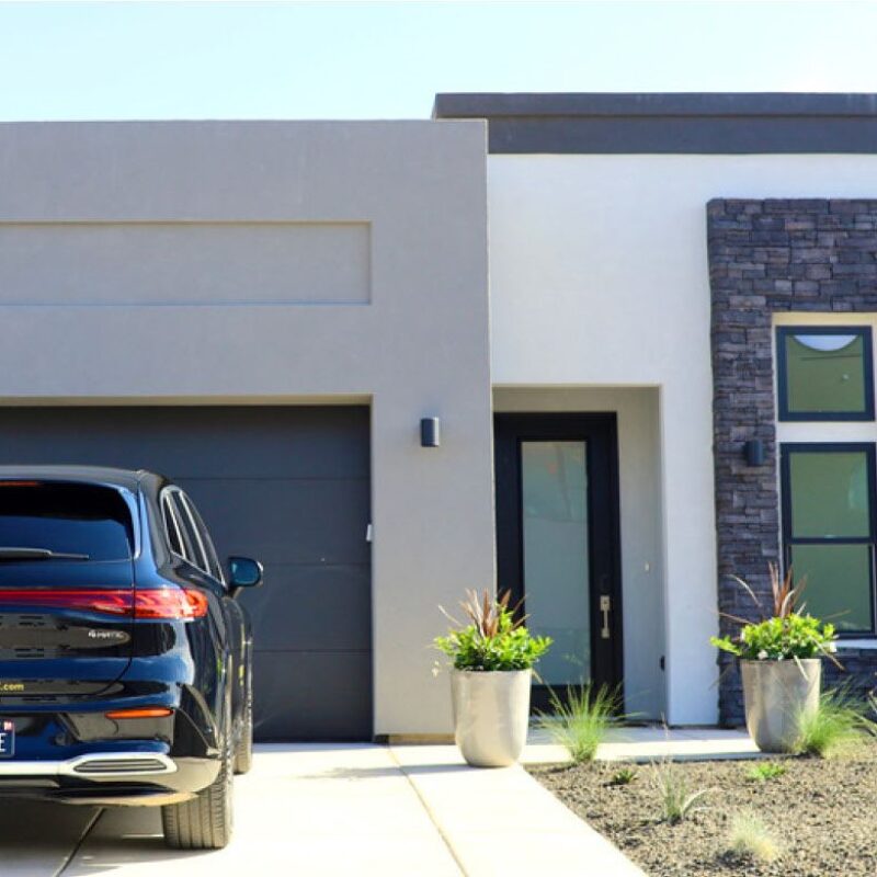 Exterior image of the model private home at Snow Canyon.
