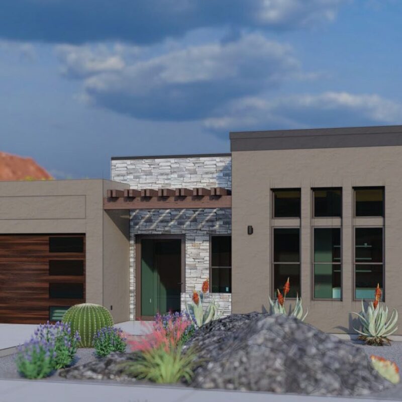 Digital rendering of the Iron Mountain A private home at Snow Canyon.